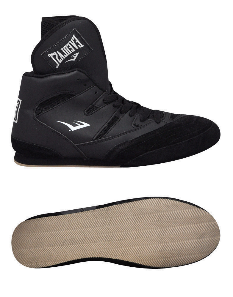 Professional Suede Boxing Hi-Top Shoe by EVERLAST BOXING (colour: black)