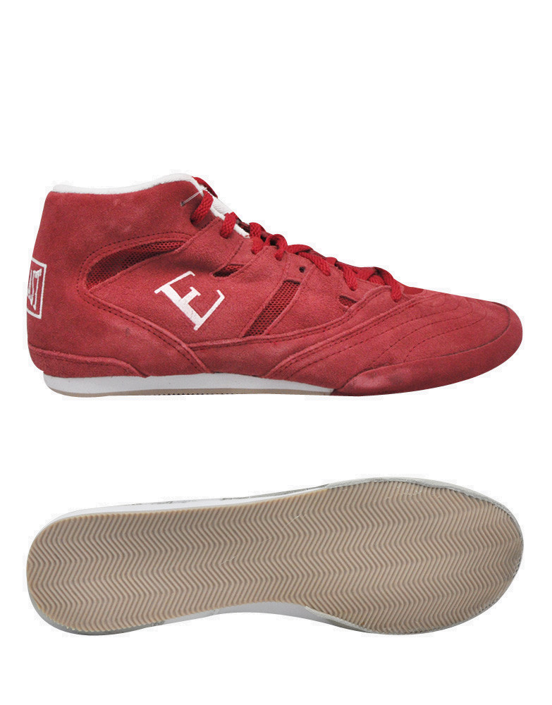 zeil Won ontwerper Professional Suede Boxing Lo-Top Shoe by Everlast boxing, Colour: Red -  iafstore.com