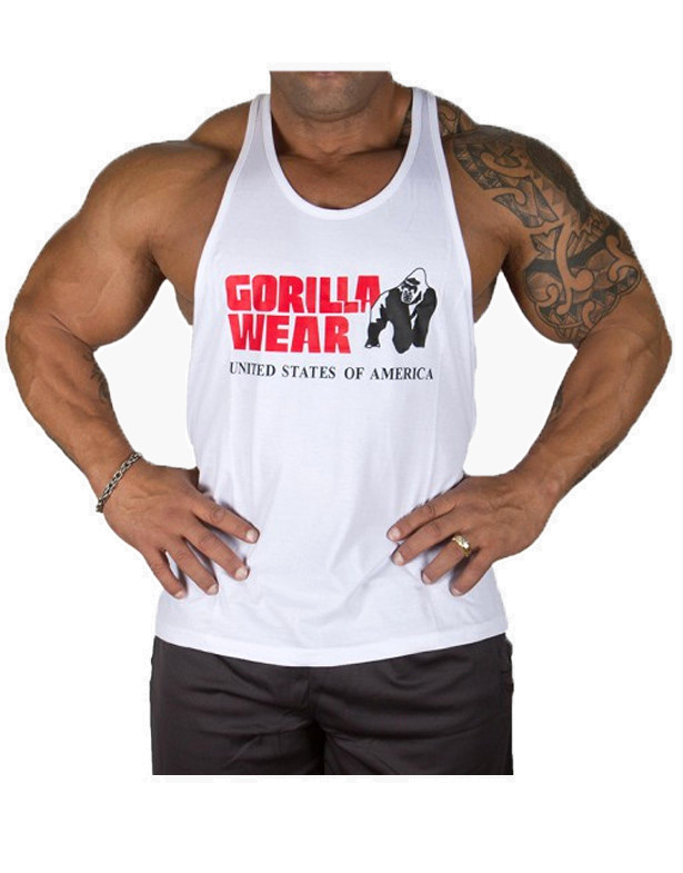 Gorilla Wear Classic Tank Top white für Bodybuilding und Fitness