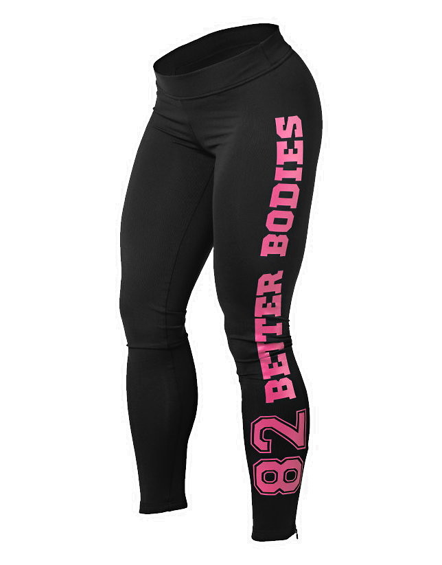 Varsity Tights by Better bodies, Colour: Black / Pink 
