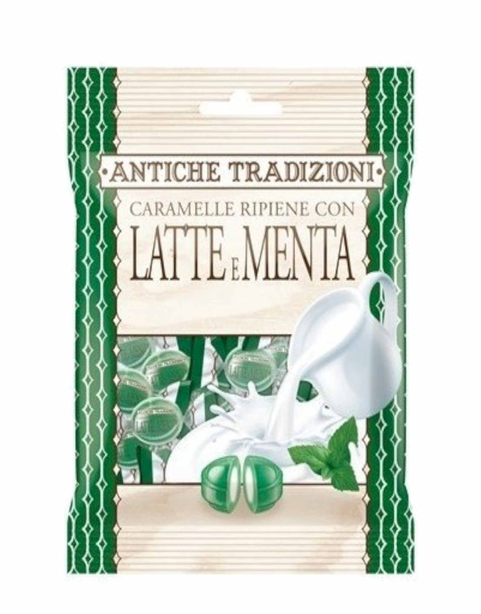 Caramelle Ripiene con Latte e Menta by Antiche tradizioni, 60 grams 