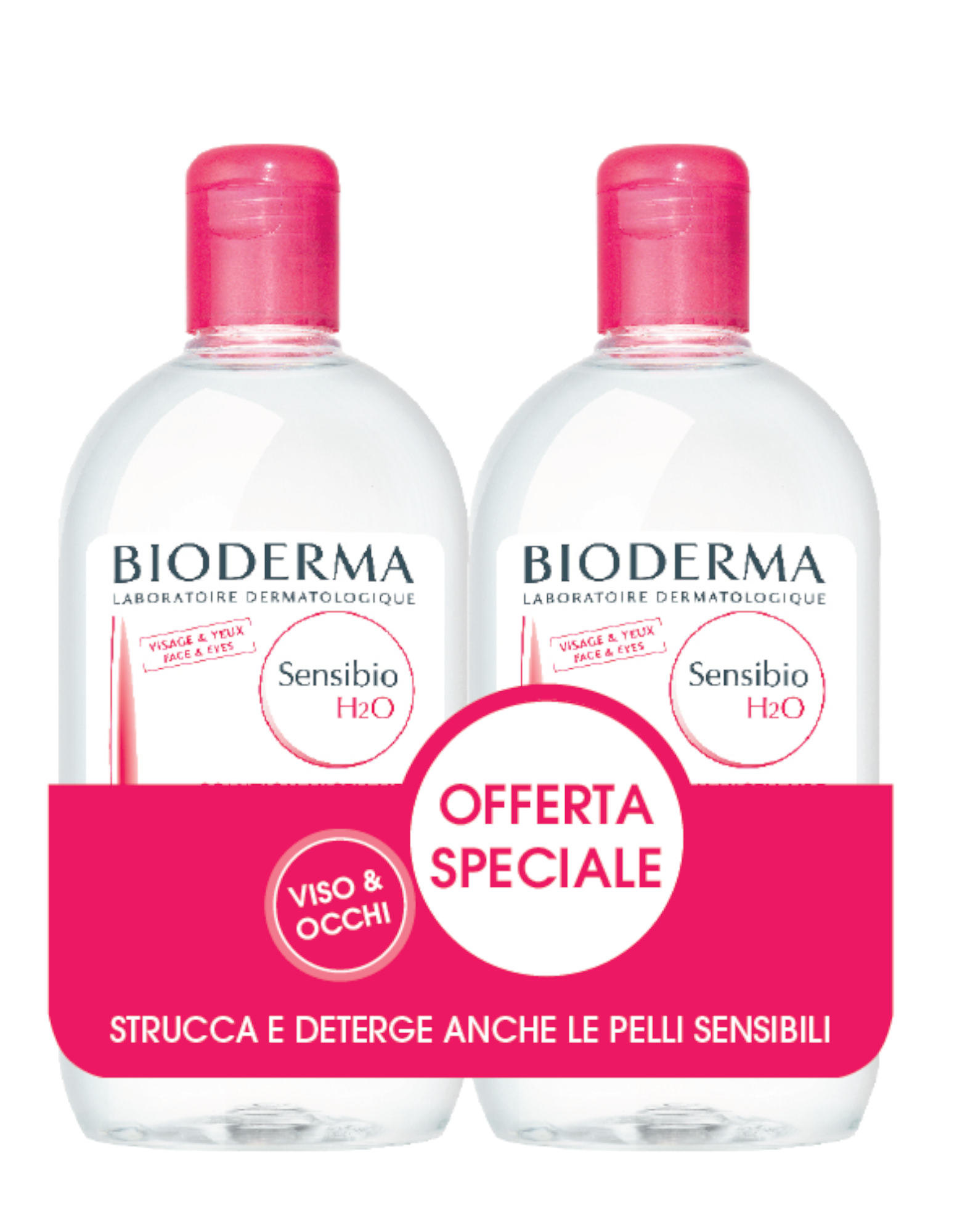 Bioderma Sensibio Acqua Micellare Dermatologica by Bioderma, 2 x 500ml 