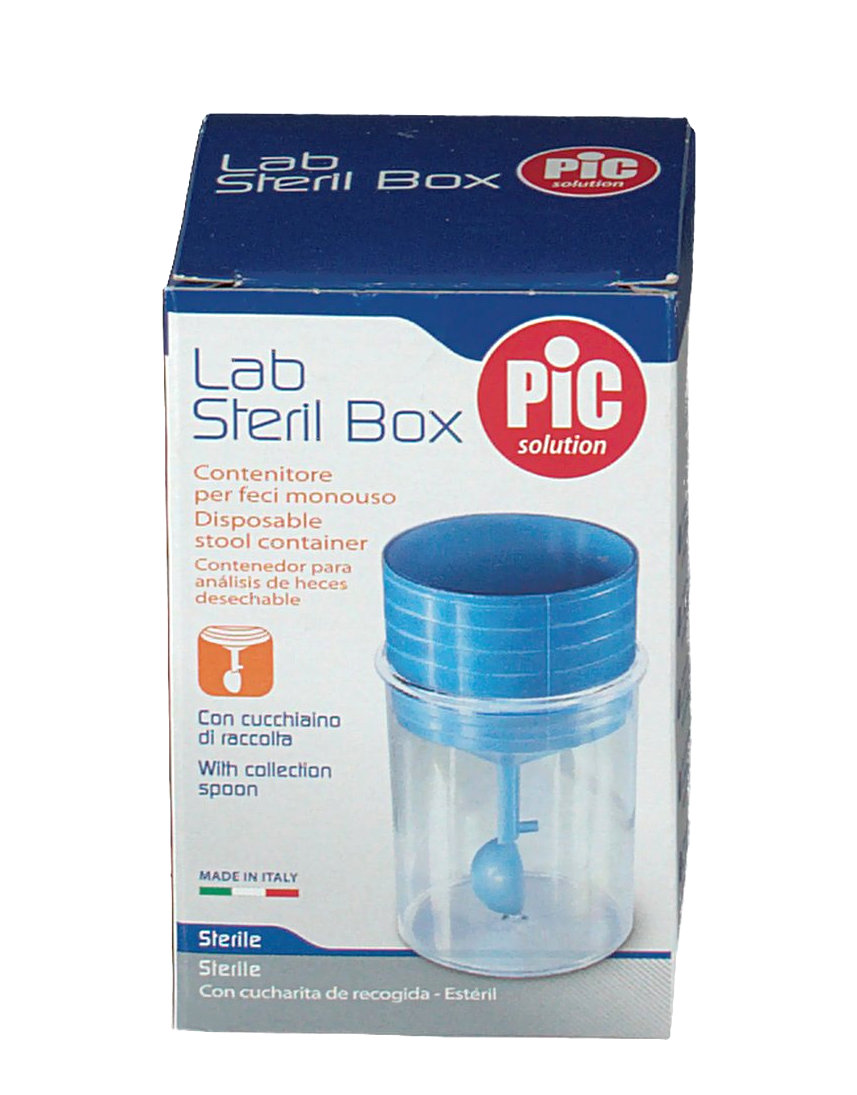 Lab Steril Box di Pic, 1 contenitore sterile per feci - capacità 60ml 