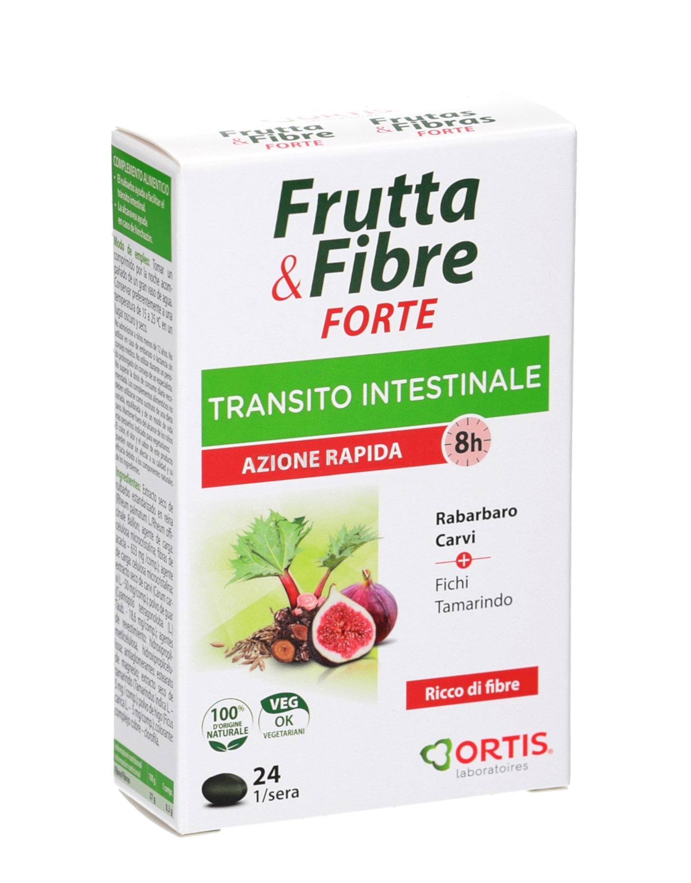 Ortis - Frutta & Fibre Forte di Cabassi & giuriati, 24 compresse 