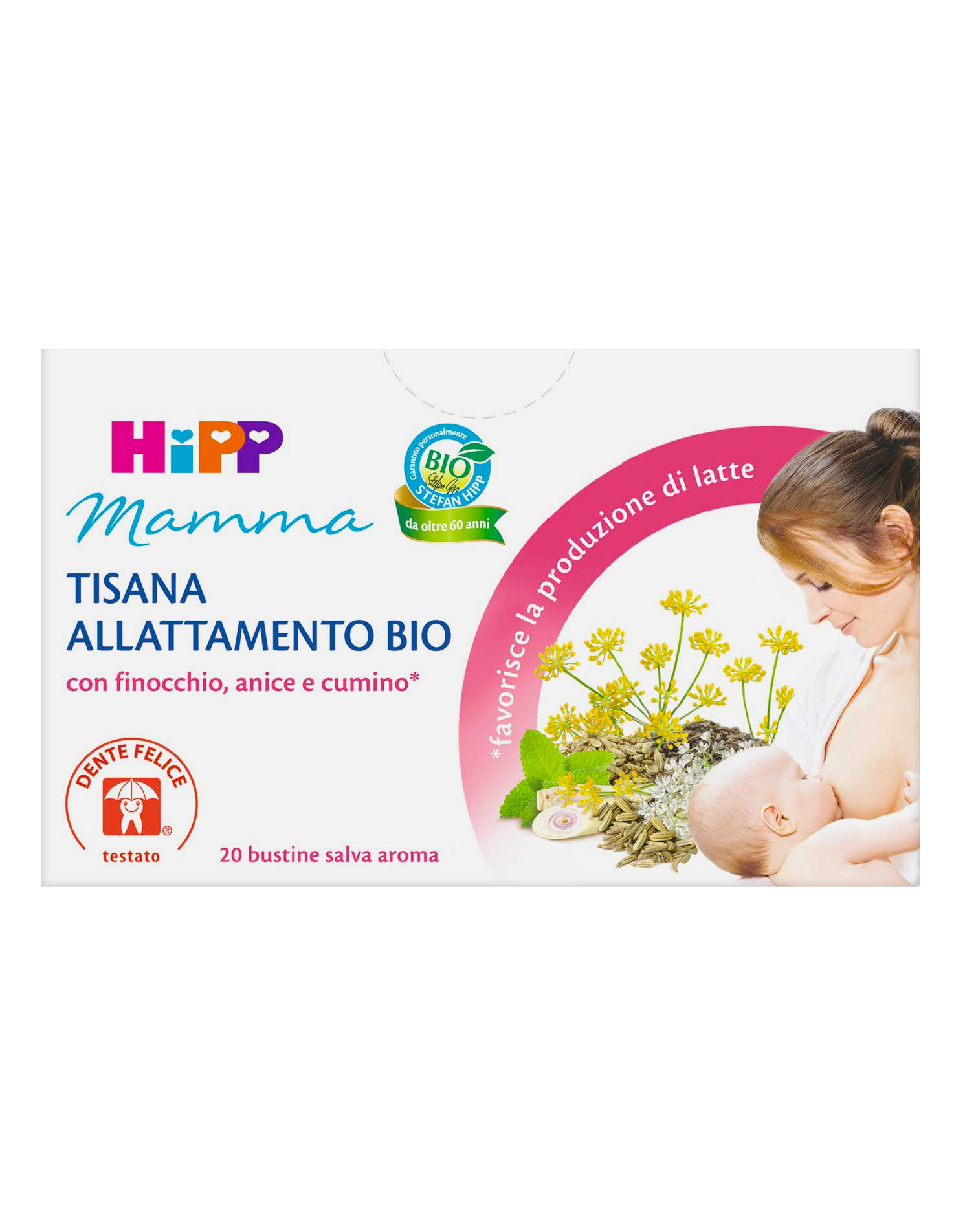 Mamma - Tisana Allattamento Bio di Hipp, 20 bustine da 1,5 grammi 