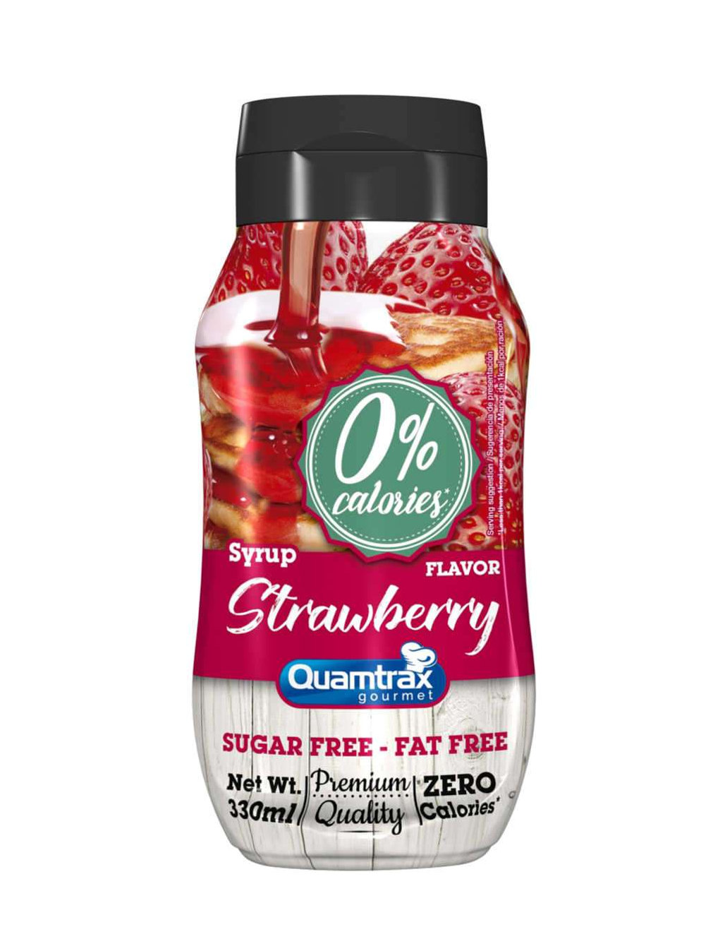 Sirop de fraise Quamtrax nutrition, 330ml 