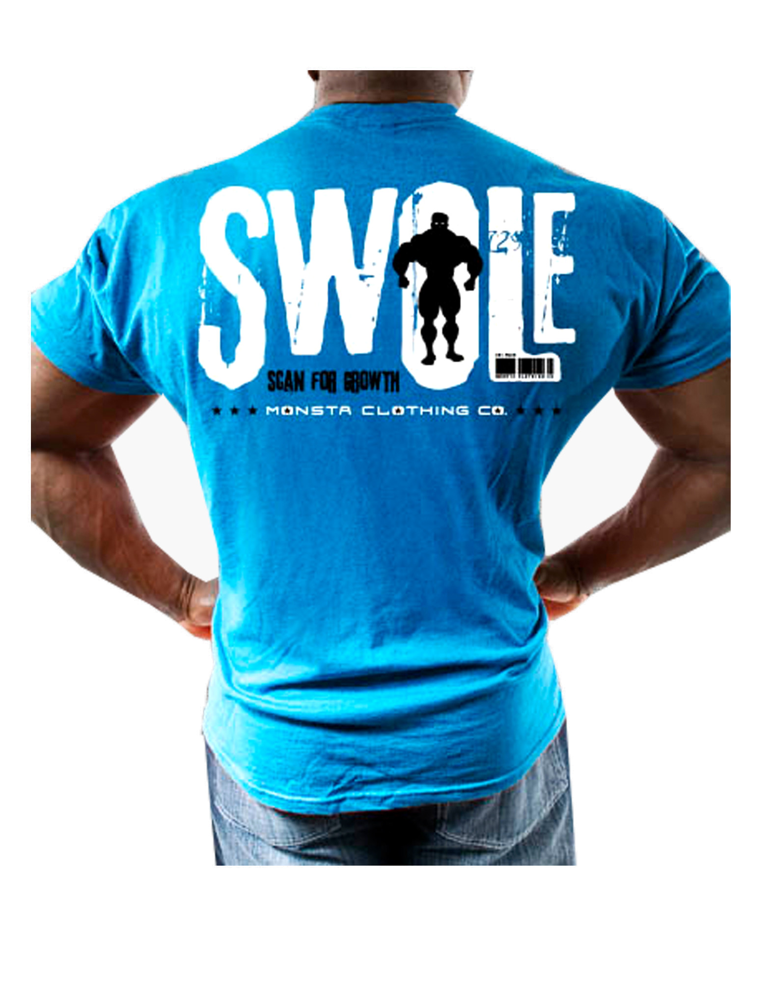 Swole-Scan for Growth-81 T-Shirt 2014 by MONSTA CLOTHING CO (colour: blue)