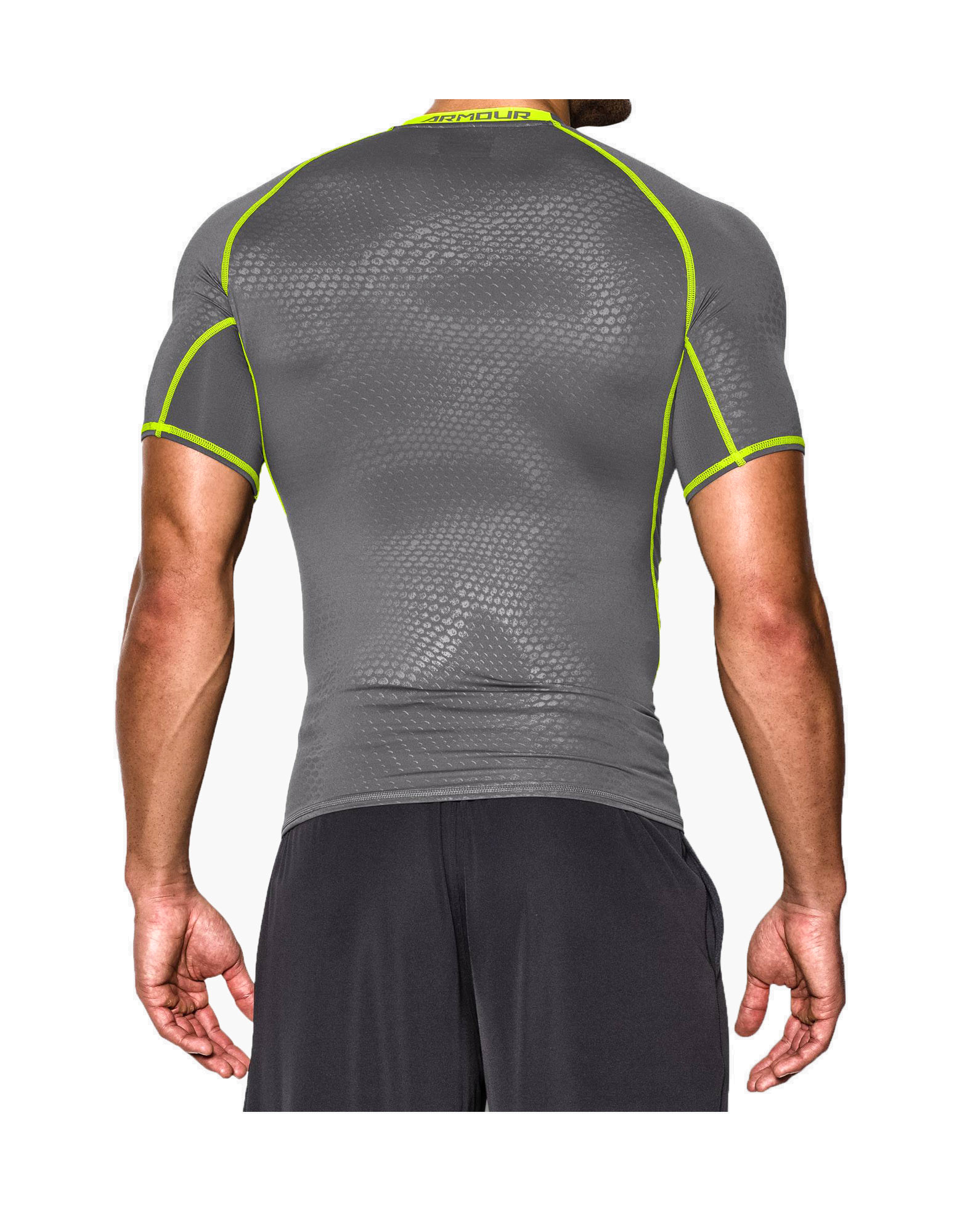 Men's UA HeatGear Armour Printed Short Sleeve Compression Shirt by