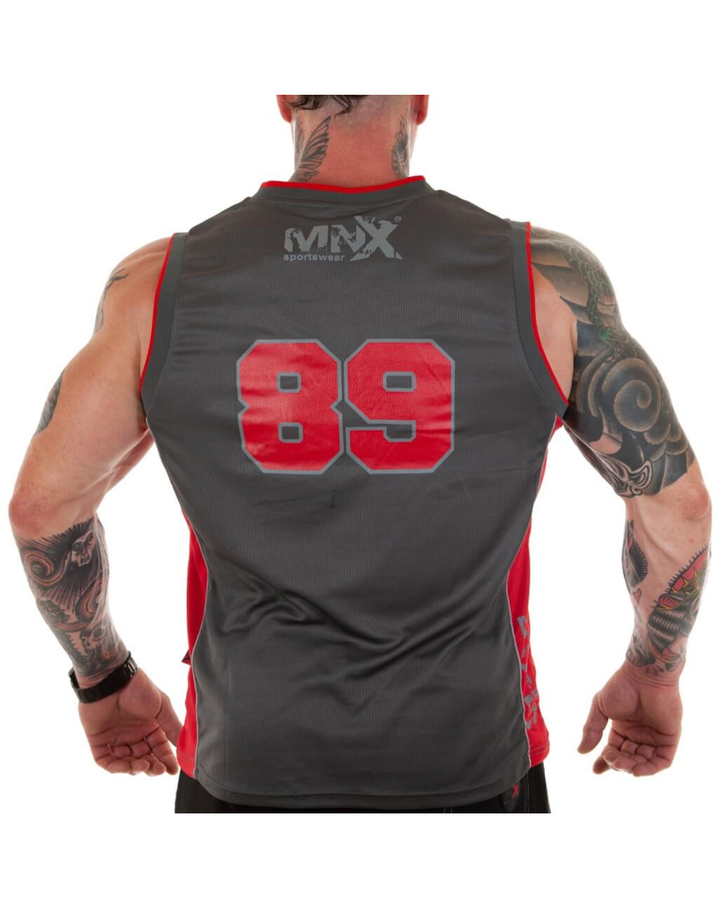 Basketball Jersey 89 by MNX SPORTSWEAR (colour: grey / red)