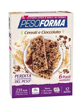 Barrette ai Cereali e Cioccolato 12 barrette da 31 grammi - PESOFORMA