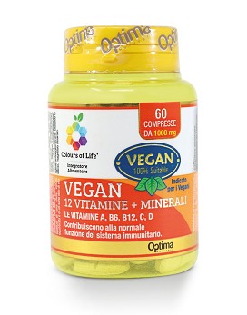 Vegan 12 vitamine + minerali 60 compresse - OPTIMA