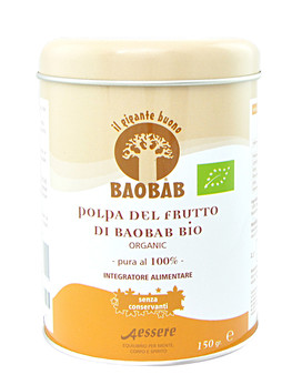 Baobab - Polpa del Frutto di Baobab Bio 1 barattolo da 150 grammi - AESSERE