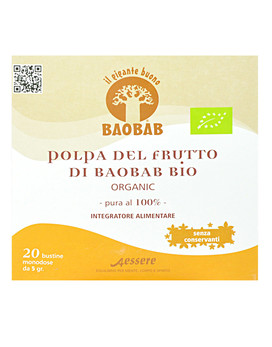 Baobab - Polpa del Frutto di Baobab Bio 20 bustine da 5 grammi - AESSERE