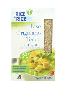 Rice & Rice - Round Grain Wholemeal Rice 1000 grams - PROBIOS