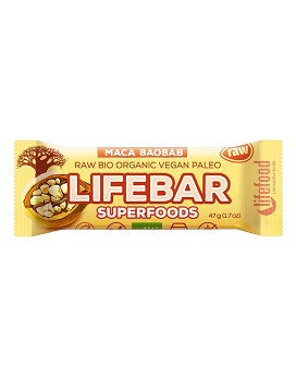 Life Food - Lifebar Superfoods - Mirtillo + Maca + Baobab 1 barretta da 47 grammi - BIO'S