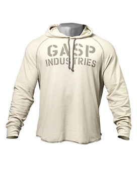 Skinne At tilpasse sig bacon L/S Thermal Hoodie by Gasp wear, Colour: Cement - iafstore.com