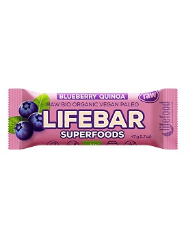 Life Food - Lifebar Plus - Mirtillo e Quinoa 1 barretta da 47 grammi - BIO'S
