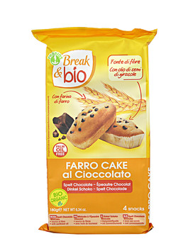 Break & Bio - Farro Cake al Cioccolato 4 snack da 45 grammi - PROBIOS