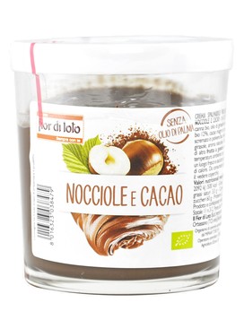 Organic Hazelnuts and Cocoa Cream 200 grams - FIOR DI LOTO