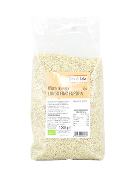 Organic Europe Long Fine Brown Rice 1000 grams - FIOR DI LOTO