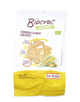 Biocroc - Triangoli di Mais Biologici 40 grammi - FIOR DI LOTO