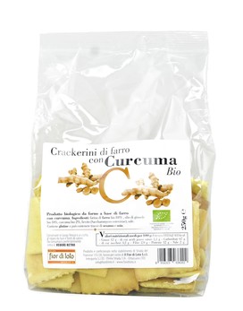 Crackerini di Farro con Curcuma Bio 250 grammi - FIOR DI LOTO