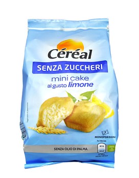 Senza Zuccheri - Mini Plum Cake al Gusto Limone 7 snack da 28 grammi - CÉRÉAL