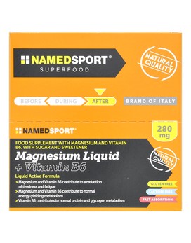 Magnesium Liquid + Vitamin B6 20 vials of 25ml - NAMED SPORT