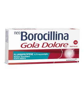 Neoborocillina Gola Dolore 8,75mg Senza Zucchero Gusto Menta 16 pastiglie - NEOBOROCILLINA