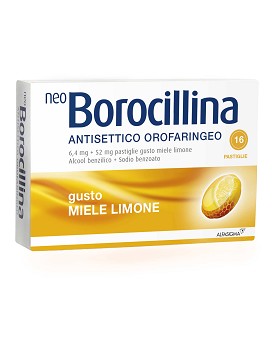 Neoborocillina Antisettico Orofaringeo 6,4mg + 52mg Gusto Miele Limone 16 pastiglie - NEOBOROCILLINA
