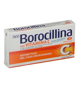 Neoborocillina con Vitamina C Senza Zucchero 1,2mg + 70 mg 16 pastiglie - NEOBOROCILLINA