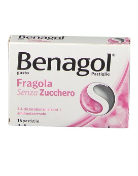 Benagol Pastiglie Gusto Fragola Senza Zucchero 16 pastiglie - BENAGOL