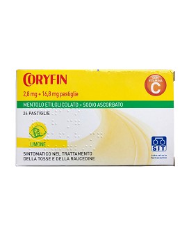 Coryfin 2,8 mg + 16,8 mg con Vitamina C Gusto Limone 24 pastiglie - CORYFIN