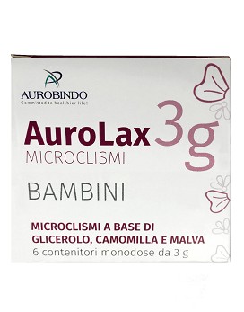AuroLax Microclismi Bambini 6 flaconcini da 3 grammi - AUROBINDO