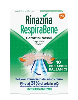 Respira Bene Cerottini Nasali con Aromi Balsamici 1 pack - RINAZINA