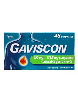 Gaviscon 250 mg + 133,5 mg Aroma Menta 48 compresse masticabili - GAVISCON