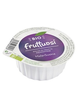 Bio Fruttuosi - Polpa di Frutta Piemontese - Mela + Susina 100 grammi - FIOR DI LOTO