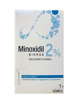 Minoxidil Biorga 2% Soluzione Cutanea 3 flaconi da 60ml - BIORGA