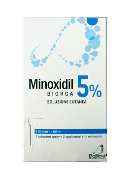 Minoxidil Biorga 5% Soluzione Cutanea 3 flaconi da 60 ml - BIORGA