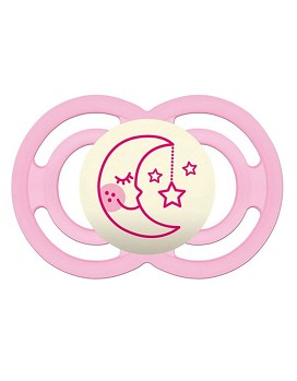 Perfect Night 16 Mesi+ Silicone 1 pink soother - MAM