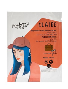 Maschera Viso in Cellulosa "Claire" 15 ml - PUROBIO COSMETICS
