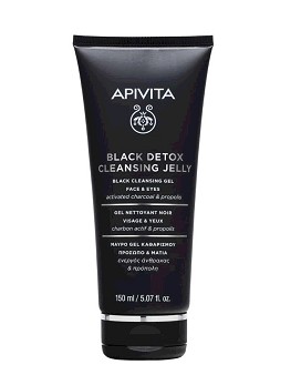 Black Detox Cleansing Jelly with Activated Charcoal & Propolis 150ml - APIVITA