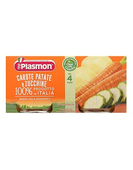 Carrots Potatoes Zucchini 100% Natural for 4 Months 160 grams - PLASMON
