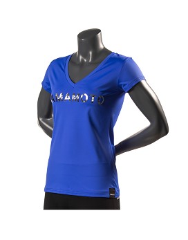 Lady TC-Shirt Logo Mirror Colour: Blue - YAMAMOTO OUTFIT