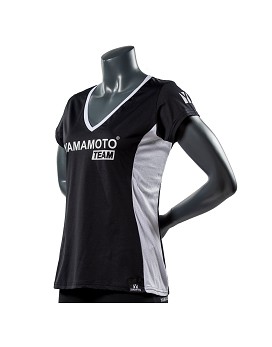 Fitness V-Shirt Combi #TeamYamamoto Colore: Nero / Bianco - YAMAMOTO OUTFIT