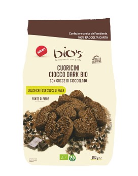 Cuoricini Ciocco Dark Bio con Gocce di Cioccolato 200 grammi - BIO'S