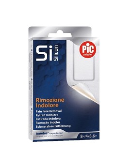 Silicon - Cerotto Rimozione Indolore 8pcs 4 cm x 8,6 cm - PIC
