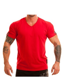Blank T-shirt V Colore: Rosso - MNX SPORTSWEAR