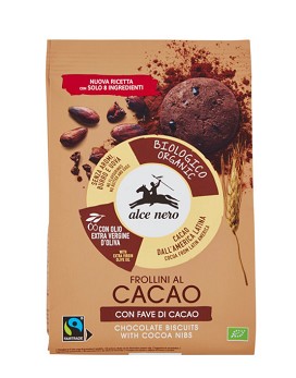 Frollini al Cacao con Fave di Cacao 250 grammi - ALCE NERO