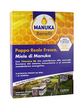 Manuka Benefit - Pappa Reale Fresca, Miele Di Manuka, Vit. B6 10 flaconcini da 10ml - OPTIMA